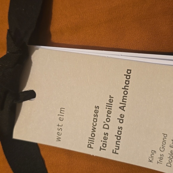 West Elm Silky TENCEL™ King Pillowcase, Retail Price $49.00US, Color Teracotta - Picture 2 of 7